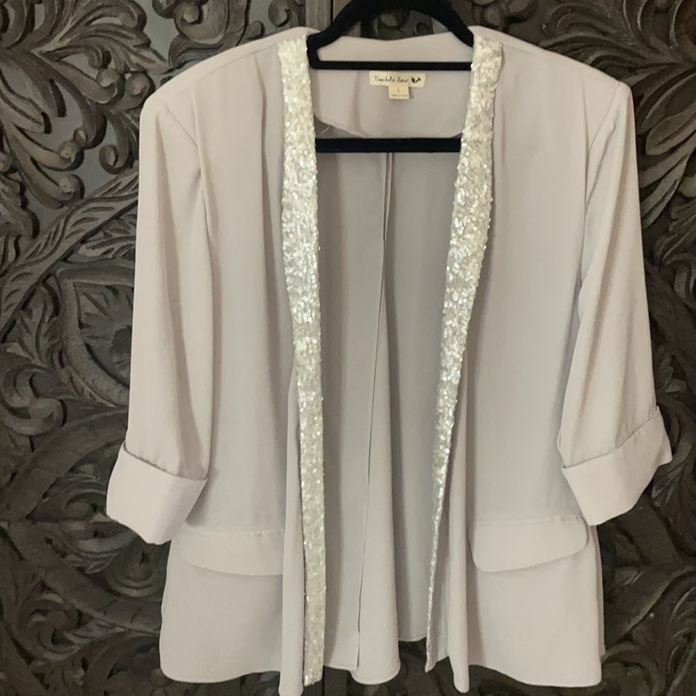 Double Zero Light Grey, Split Back Blazer Size La… - image 2